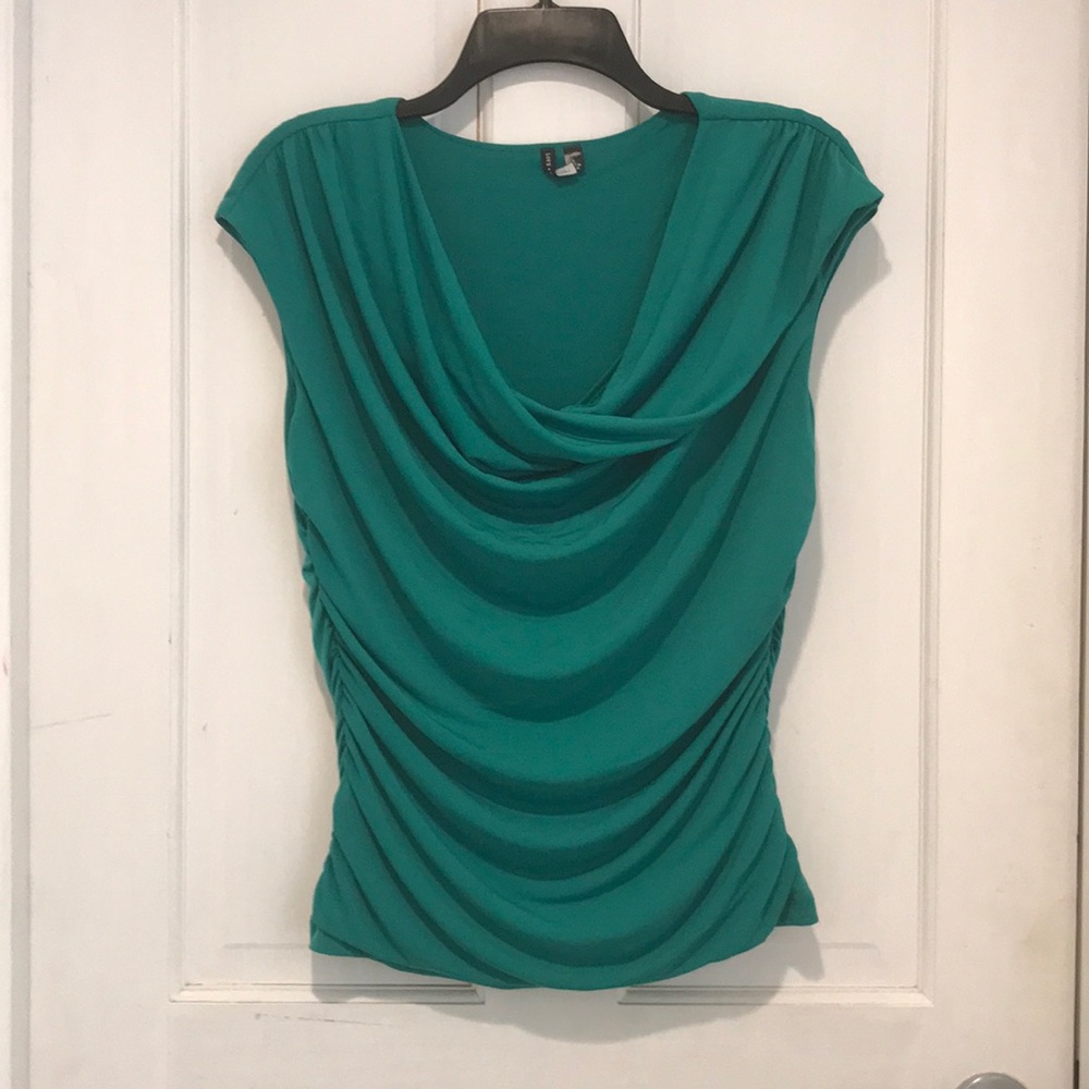 Large green Love Haight sleeveless blouse